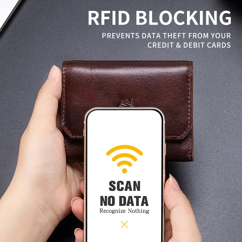 LOR MALE Genuine Leather RFID Wallet