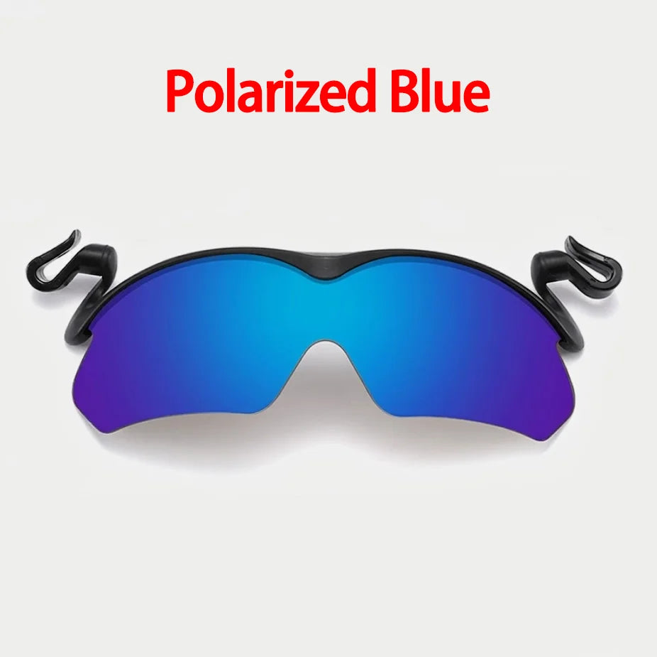 LOR MALE Polarized Clip On Sunglasses For Baseball Cap Men Women Adjustable Lens Angle Sports Cycling Driving Sun Glasses Eyewear Shades