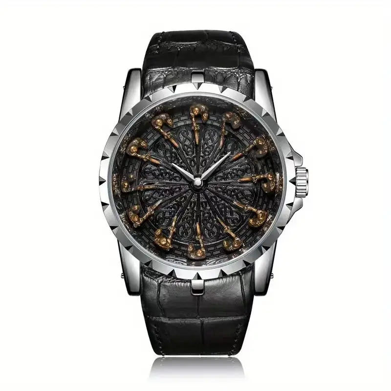 LOR MALE Watch with Retro Style and Simple Personality, Belt, Large Dial, Fully
