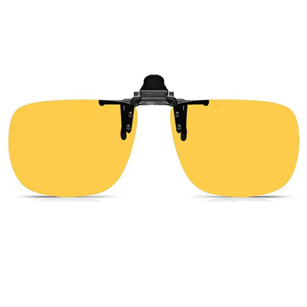 LOR MALE Polarized Sunglasses Men Clip On Yellow Lenses Night Vision Rimless Rectangle Sun Glasses Anti-glare UV400 Goggles 2026 Eyepiece