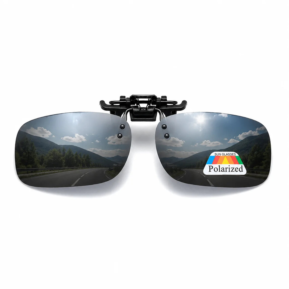 LOR MALE Polarized Clip On Sunglasses for Men Women Sports Fishing Driving Hiking Fit Over Prescription Glasses