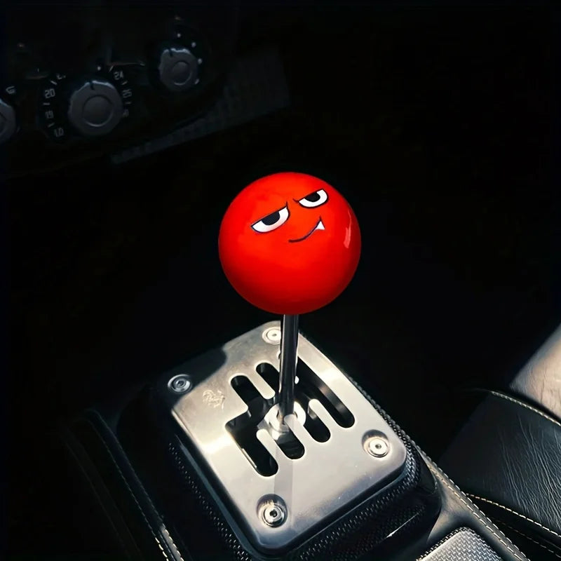LOR MALE Car Personality, Universal Decoration Modification, Red Bad Smile, Spherical Shift Ball, Car Interior Modification Accessories