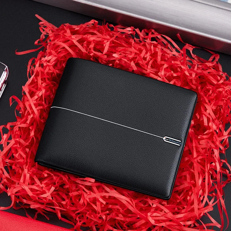 LOR MALE Wallet Men's Short Soft Cowhide Genuine Leather Wallet New Trendy Brand Fashion Men's Wallet Luxury Brand