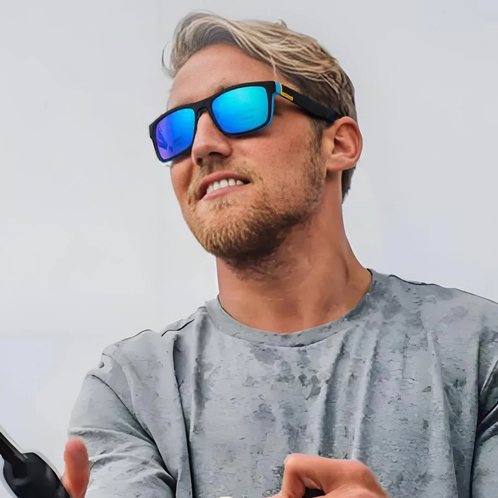 LOR MALE Stylish Hiking Polarized Sunglasses Men Women Fashion Fishing Sun Glasses Vintage Anti Glare Driving Sports Shades Goggle