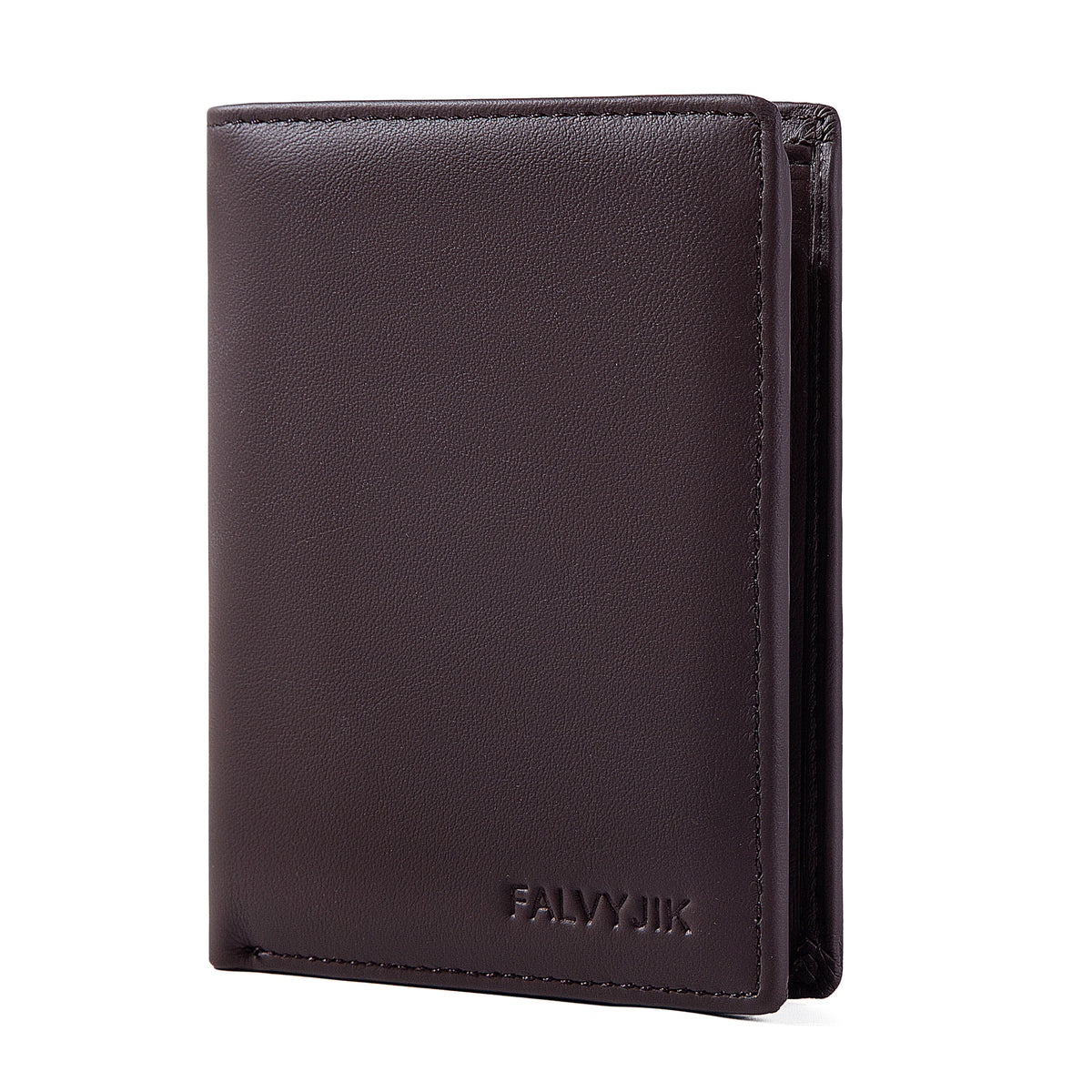 LOR MALE Men Wallet Genuine Leather Wallets Zipper Purse Vertical Business Wallets RFID