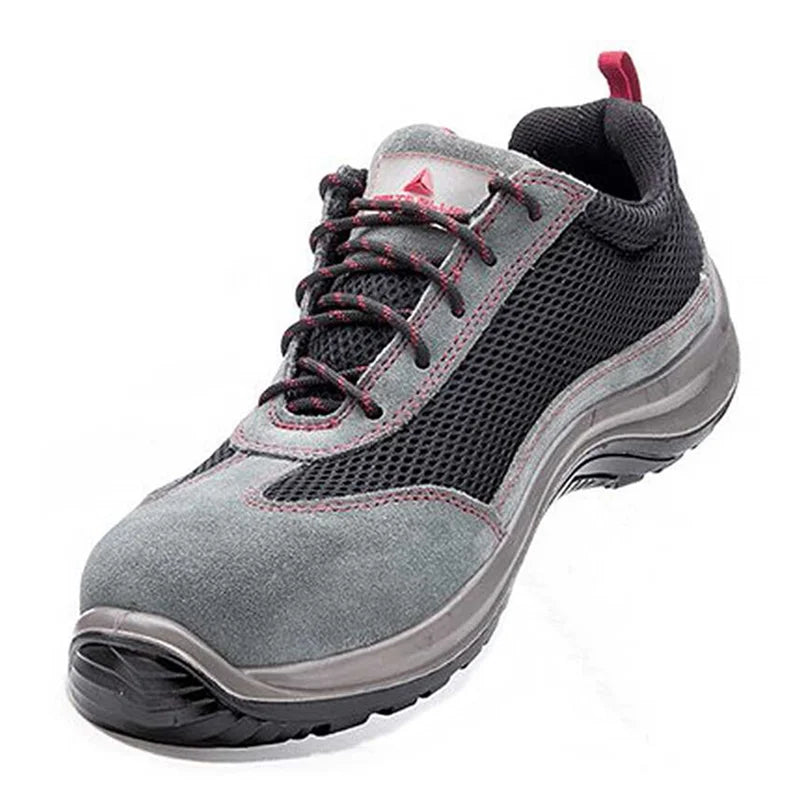 LOR MALE Composite Toe Safety Shoe Steel Toe Shoes Man EH Electrical Hazard Work Shoes Man Non Slip Suede Mesh Insulated Safety Shoes