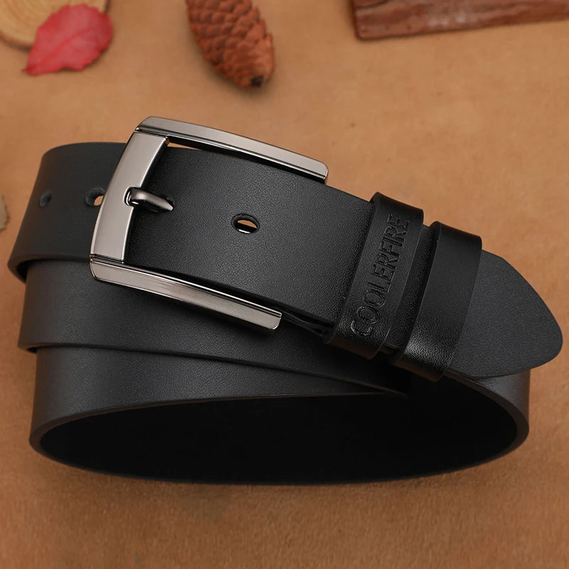 LOR MALE Men High Quality Genuine Leather Belt Luxury Designer Belts Men Cowskin Fashion Strap Male Jeans for Man Cowboy