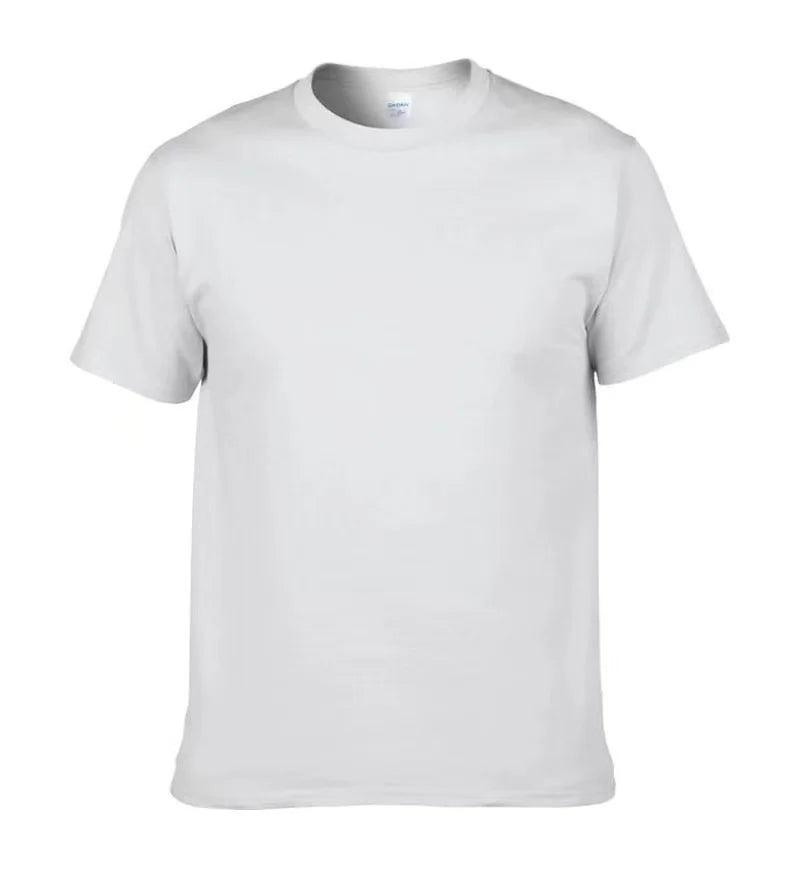 LOR MALE Men's T-shirt - 100% Pure Cotton, Round-Neck, Short-Sleeved, High-Quality, Loose-Fitting, Casual, Solid Color, Custom Printed An