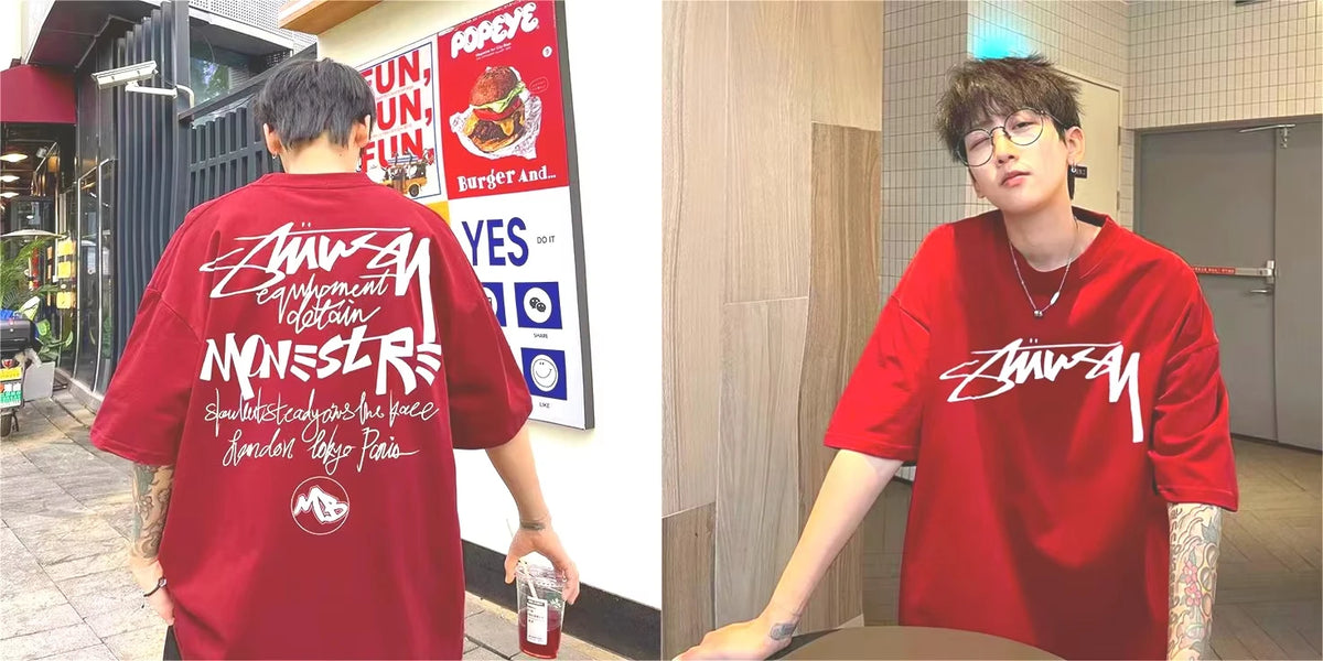 LOR MALE Men's T-shirt Fashion Style Trend Short-sleeve T-shirt 2026 Summer New Printed Versatile Casual T Shirt Men and women