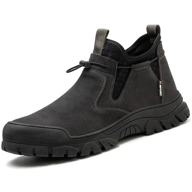 LOR MALE Safety Shoes Men's Working Boots Steel Toe Shoes For Men Anti-Puncture Boots Indestructible Work Shoes Outdoor Safety Boots