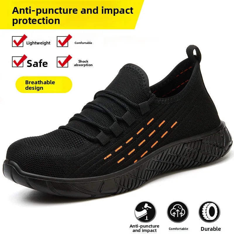 LOR MALE Men's Safety Work Boots Steel Toe Anti-impact Comfortable Soft Bottom Anti-wear Construction Site Shoes  Welding Prot...