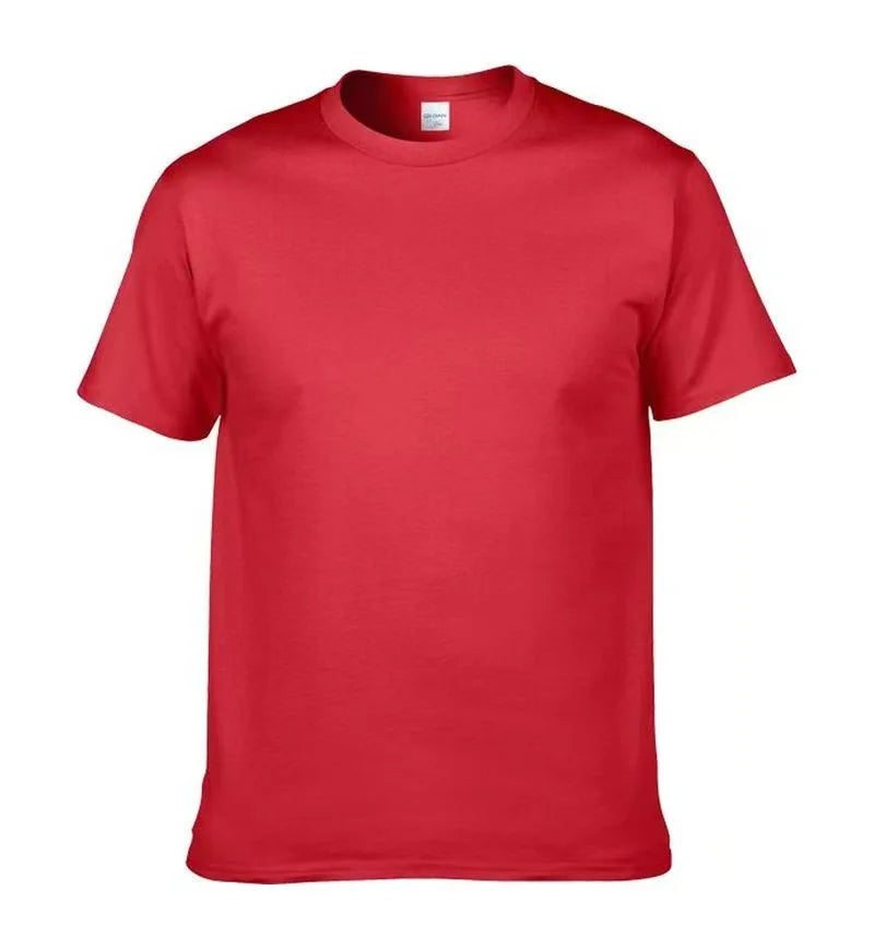 LOR MALE Men's T-shirt - 100% Pure Cotton, Round-Neck, Short-Sleeved, High-Quality, Loose-Fitting, Casual, Solid Color, Custom Printed An