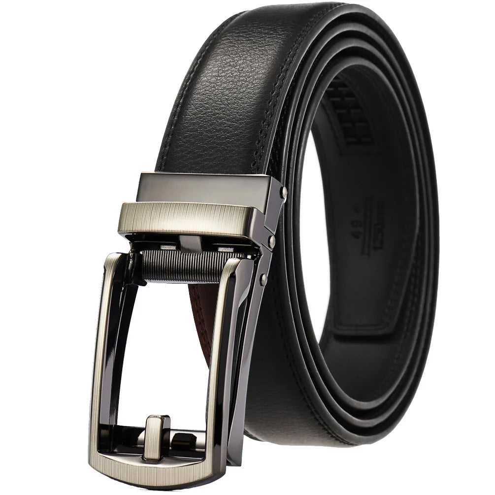 LOR MALE Belts Famous Brand Belt Men Mens Belts Quality Genuine Luxury Leather Belt for Men Belt Male Strap Male Metal Automatic Buckle