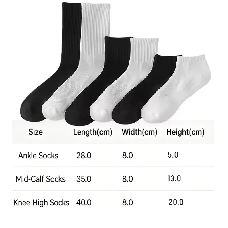 LOR MALE Men's Thick Bottom Sweat Absorbing and Breathable Sports Socks with Bottom Cushion for Running Professional Sports Men's Socks