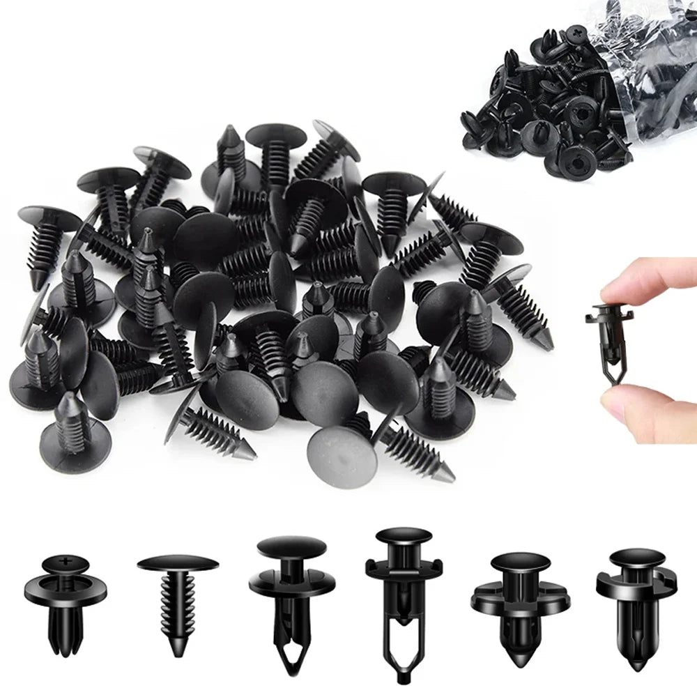LOR MALE 190pcs Car Retainer Clips 6 Sizes Fasteners Automotive Plastic Clips Kit Auto Trim Panel Clip Mixed Car Body Bumper Rivet