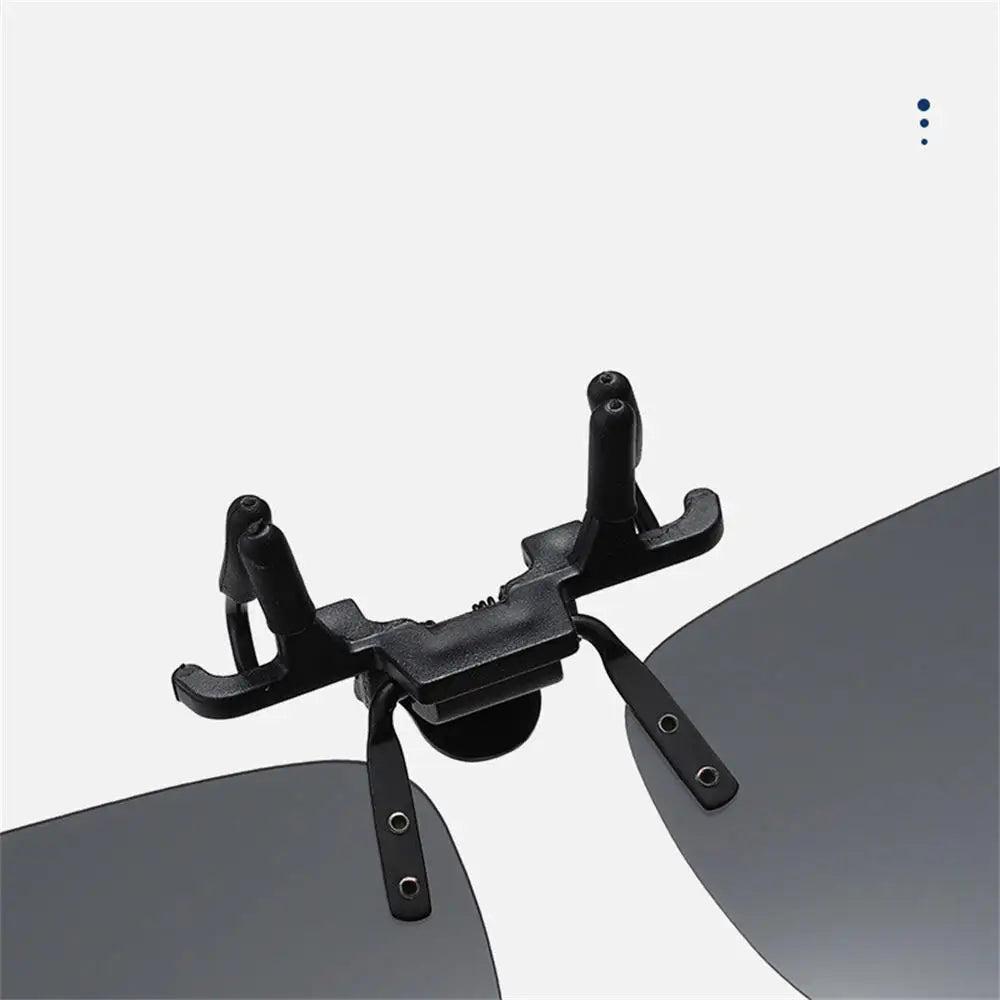LOR MALE Polarized Sunglasses Men Clip On Yellow Lenses Night Vision Rimless Rectangle Sun Glasses Anti-glare UV400 Goggles 2026 Eyepiece