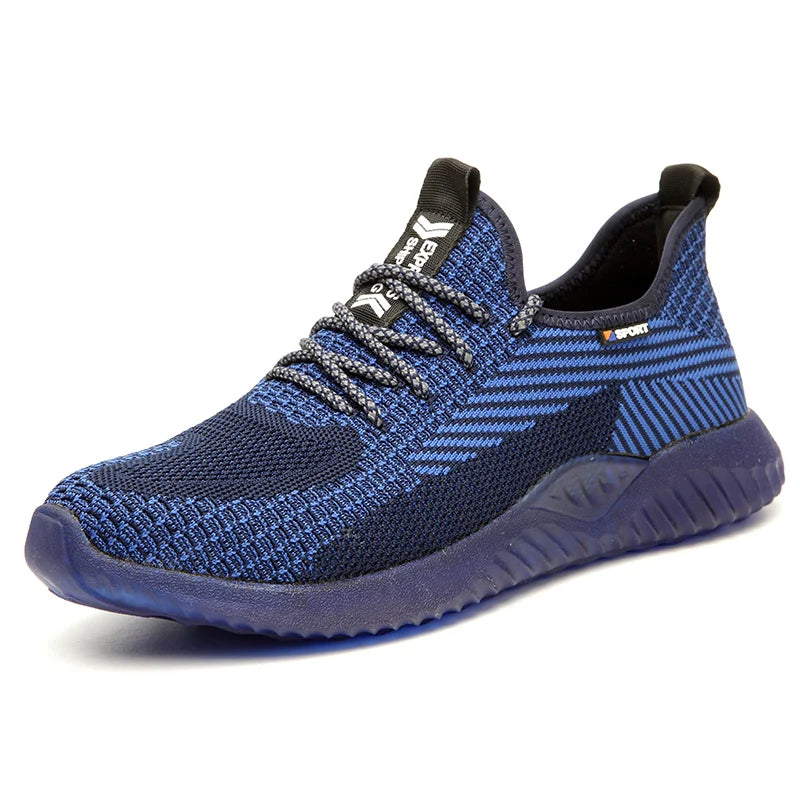 LOR MALE Steel Toe Cap Working Boots Safety Shoes for Man Construction&Indestructible Work Shoes Puncture-Proof Summer Work Shoes