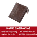 LOR MALE 2024 Men Wallets 100% Genuine Cow Leather Name Customized Short Card Holder Leather Men Purse High Quality Brand Male Wallet