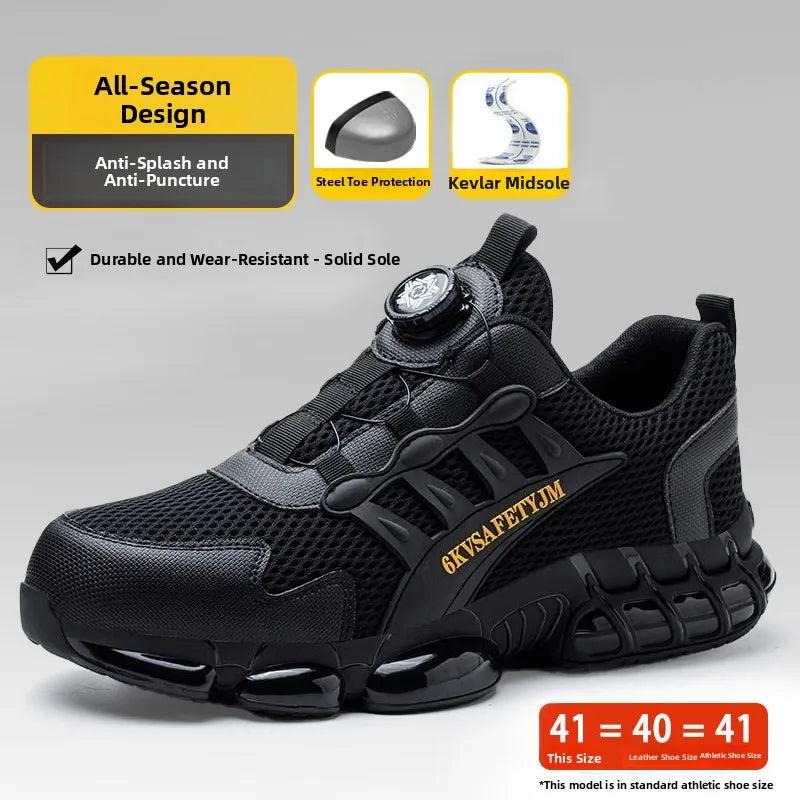 LOR MALE Men's Safety Work Boots Steel Toe Anti-impact Comfortable Soft Bottom Anti-wear Construction Site Shoes  Welding Prot...