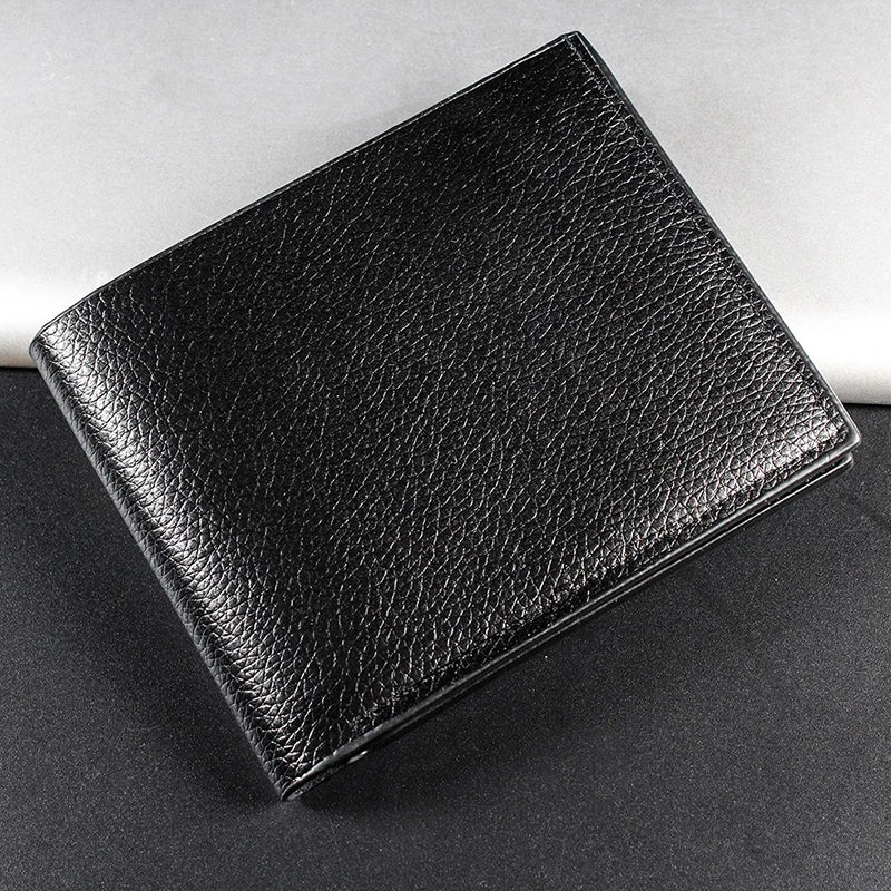 LOR MALE Wallet Leather Men Wallets Artificial Leather Wallets Short Black Walet
