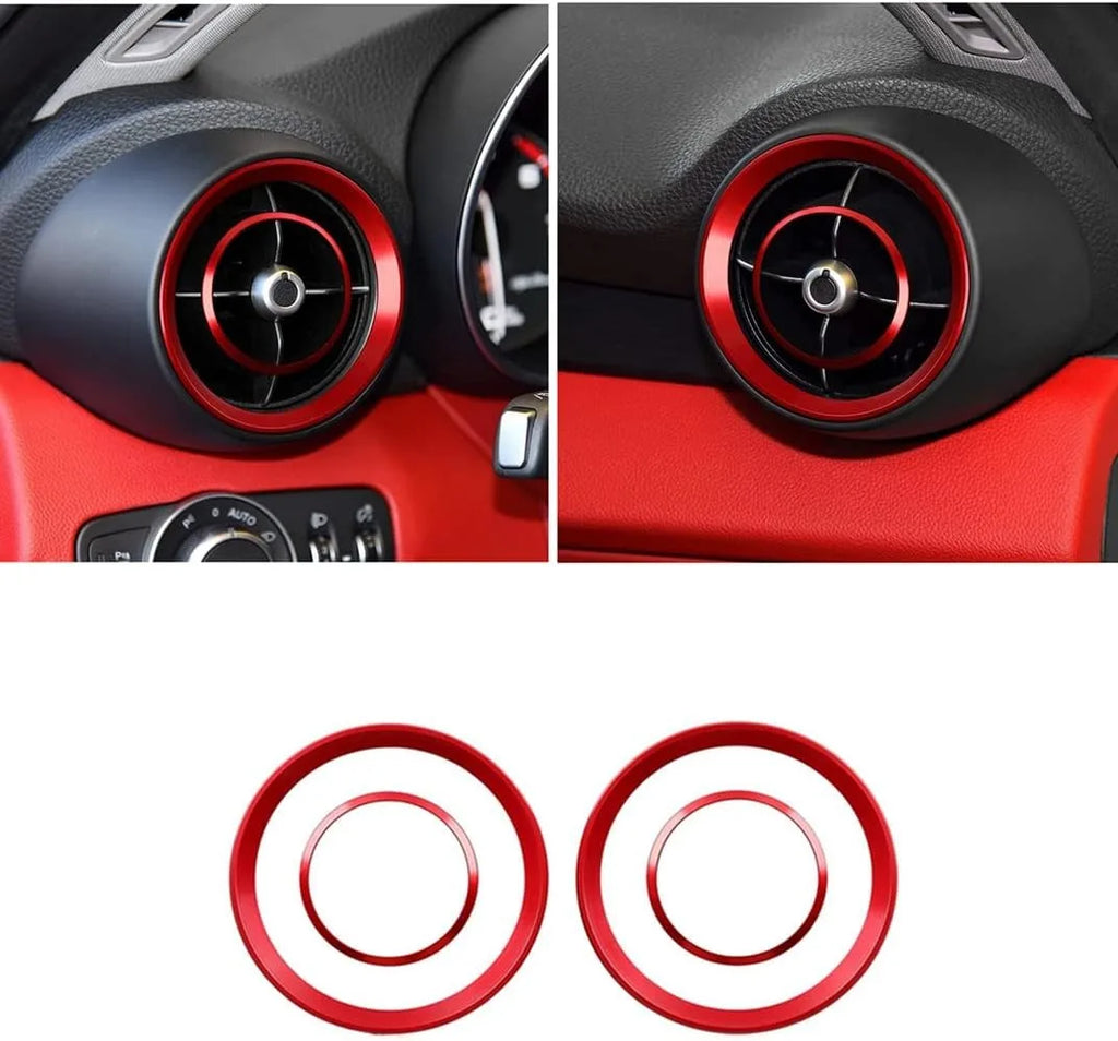 LOR MALE Car Interior Modification Accessories Fit for Alfa Romeo Giulia Stelvio 2015-2020 Aluminum Alloy Upgrade Decoration Accessories