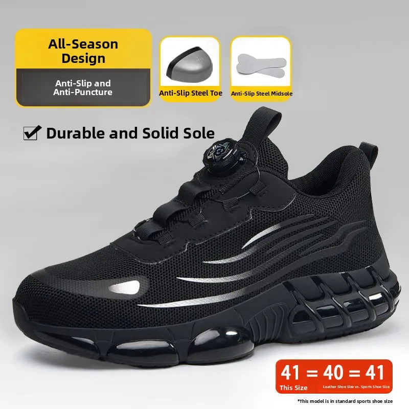 LOR MALE Men's Safety Work Boots Steel Toe Anti-impact Comfortable Soft Bottom Anti-wear Construction Site Shoes  Welding Prot...