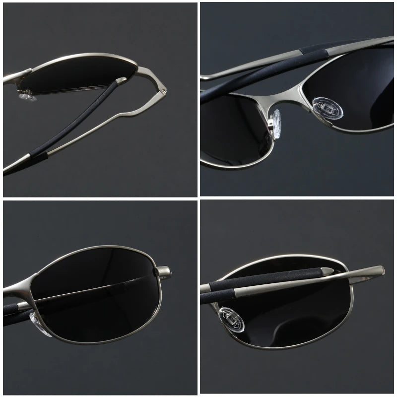 LOR MALE Polarized Sunglasses Men Goggles Women Metal Frame Sunglasses Cycling Retro Fashion Driving Fishing Sun Glasses UV400