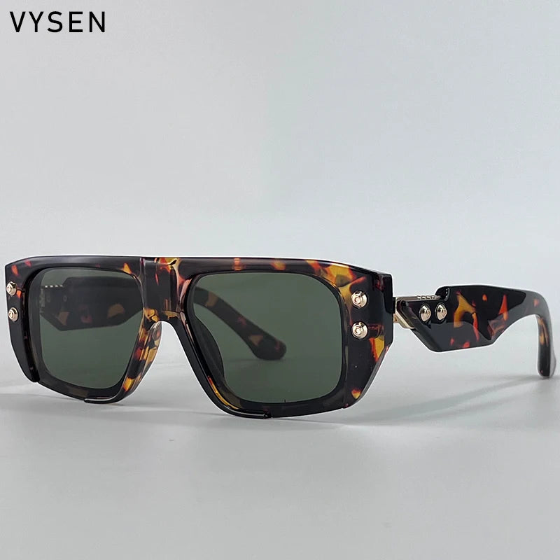 LOR MALE Polarized Steampunk Square Sunglasses Men 2026 Luxury Brand Punk Big Frame Driving Sun Glasses Fashion Eyewear For Male Shades