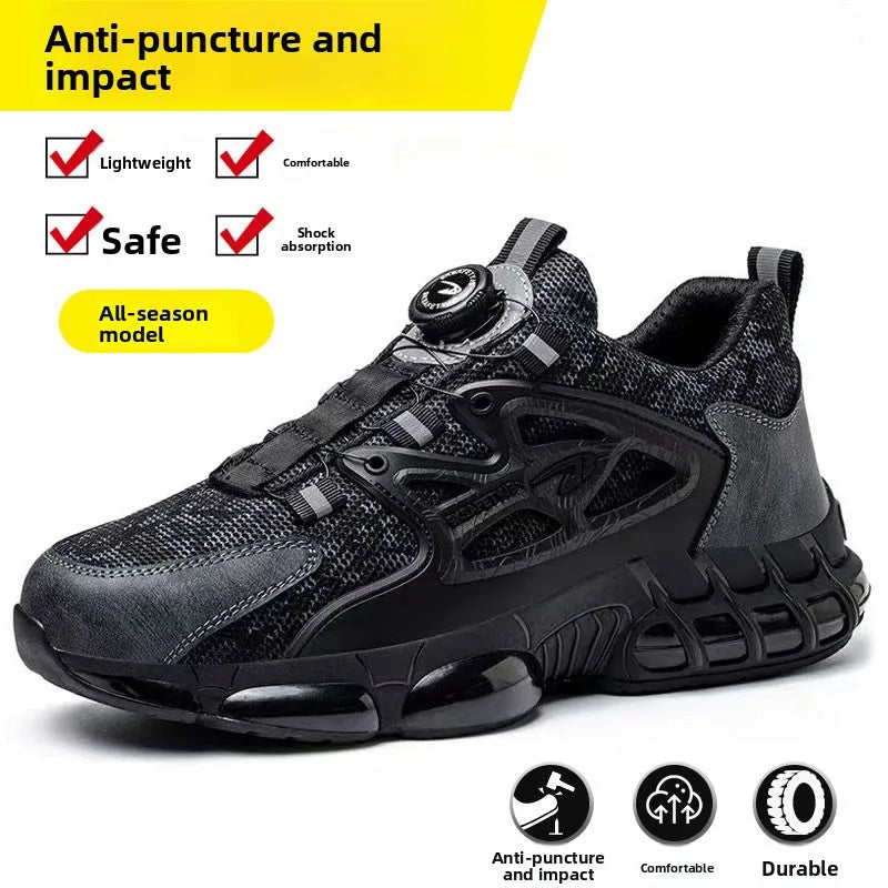 LOR MALE Men's Safety Work Boots Steel Toe Anti-impact Comfortable Soft Bottom Anti-wear Construction Site Shoes  Welding Prot...