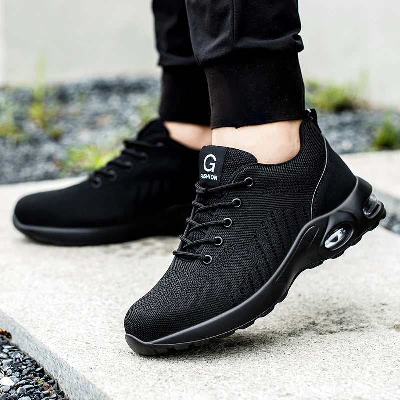 LOR MALE New Styles Men Safety Boots With Steel Toe Cap Anti-smash Work Sneakers Safety Shoes Men IndestructibleWork Boots Tactical Boots