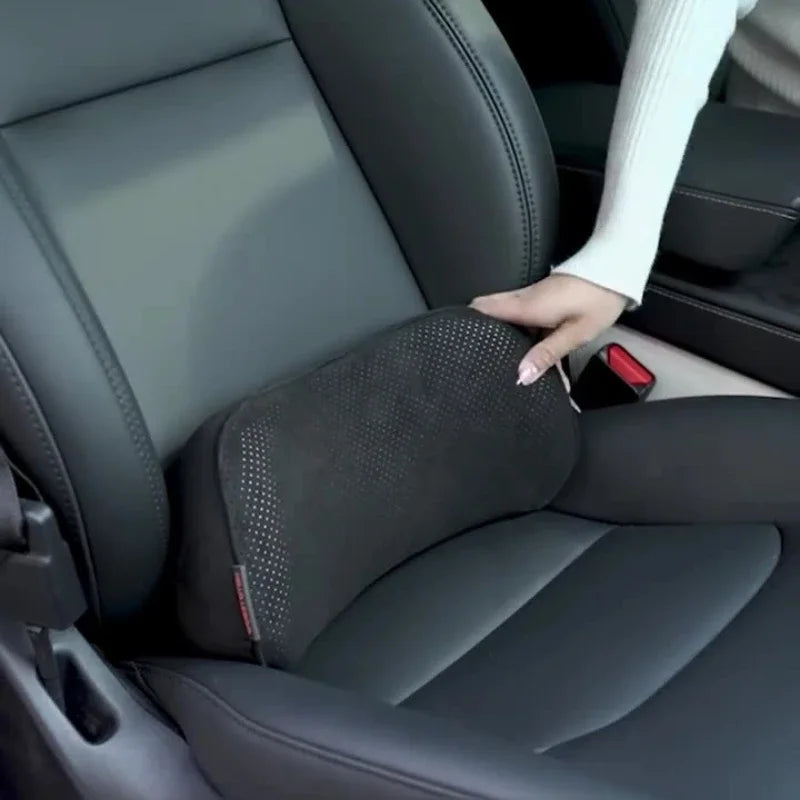 LOR MALE Car Seat Pillow Memory Foam Lumbar Support Breathable Back Protector Suitable for Office Chairs and Car Interior Accessories