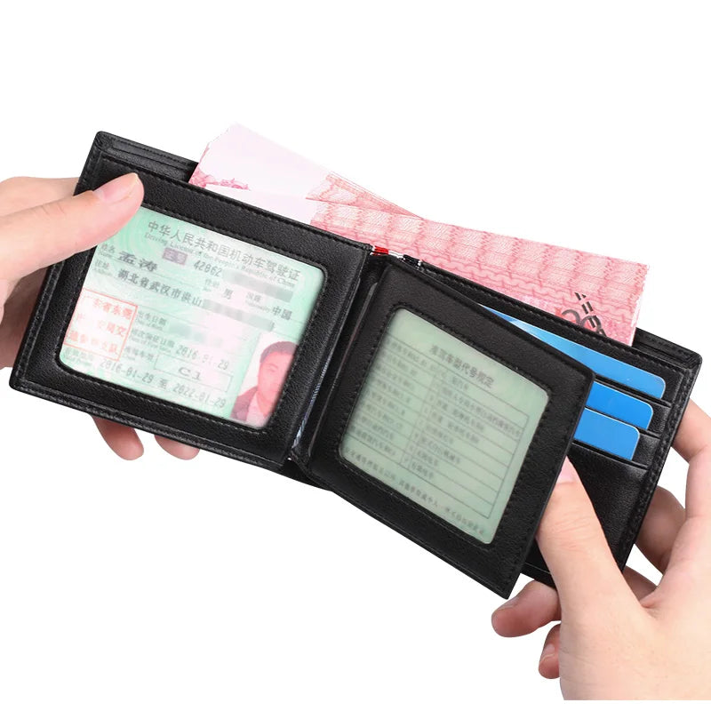 LOR MALE WILLIAMPOLO Men Leather Wallets Small Money Purses Design Dollar Price Top Men Thin Wallet Business Short Wallet For Men