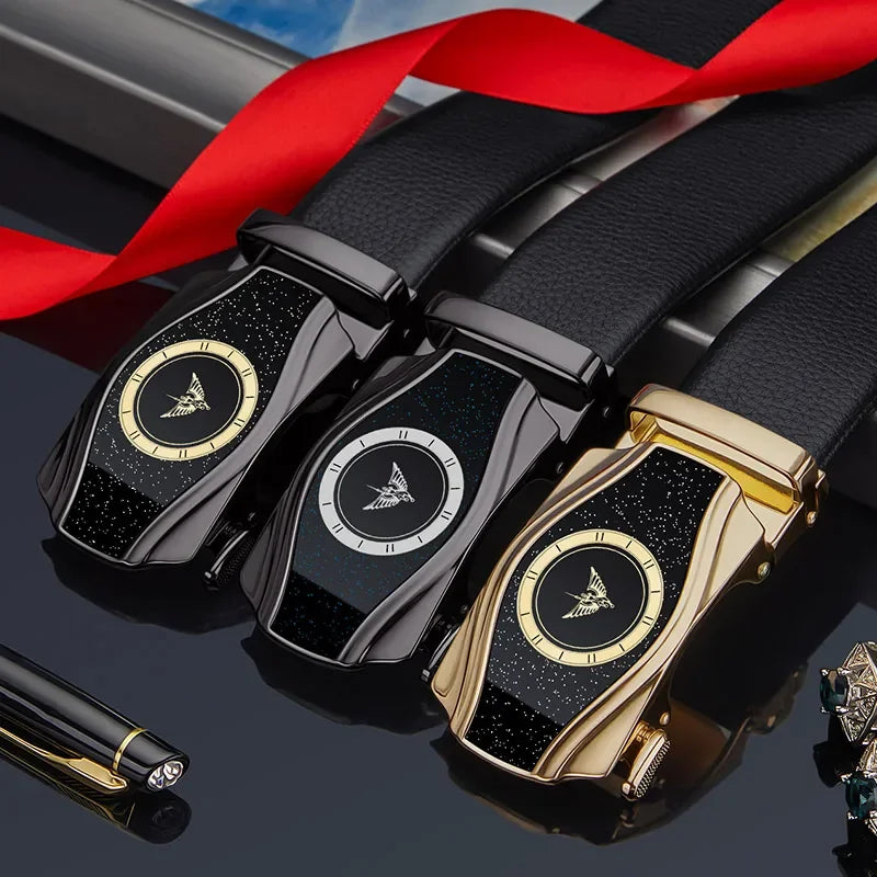 LOR MALE Men's Belt High Quality Genuine Leather Belt Luxury New Designer Belts Men Cowskin Fashion Strap Male Jeans For Man