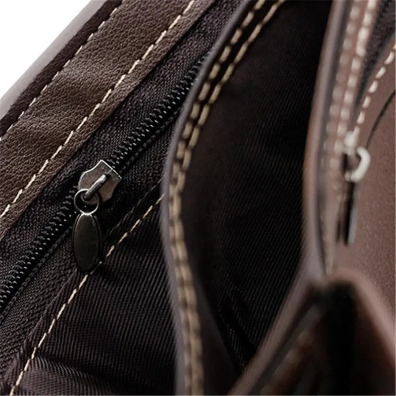 LOR MALE Men's Wallet with Hasp Business Card Holder Case Male Short Purse PU Leather Money Bag for Men Credit Card Wallets