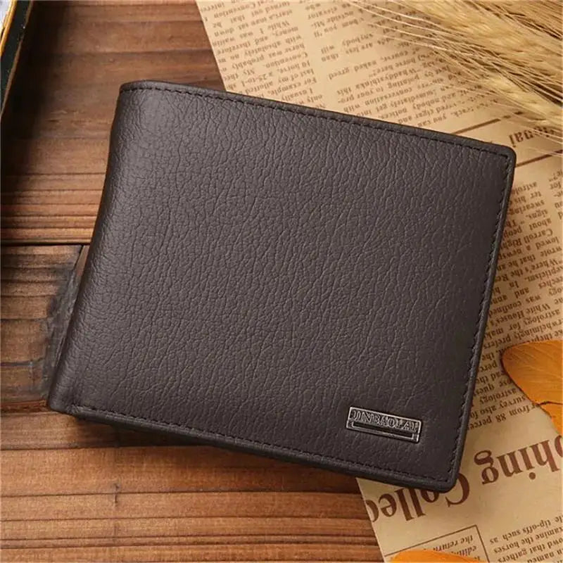 LOR MALE New Men Wallets Premium Product Real Cowhide for Man Short Black Walet Portefeuille Homme