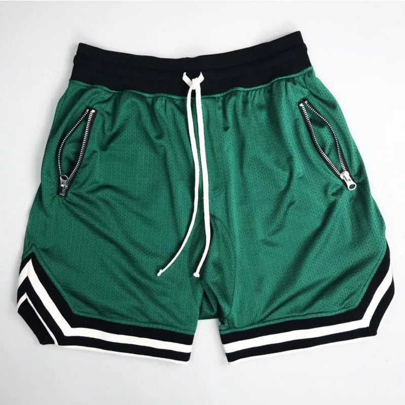 LOR MALE Man Short 2025 Summer Fitness Shorts Men's Quick Drying Mesh Solid Color Hip-Hop Breathable Casual Basketball Pants