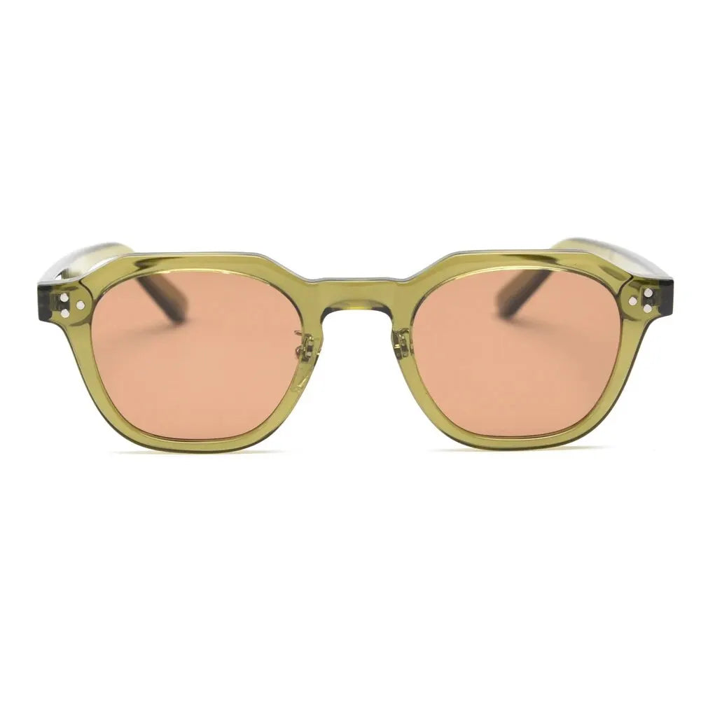 LOR MALE Polarized Sun Glasses for Women TR90 Square Polygon Vintage Sunglasses with 2