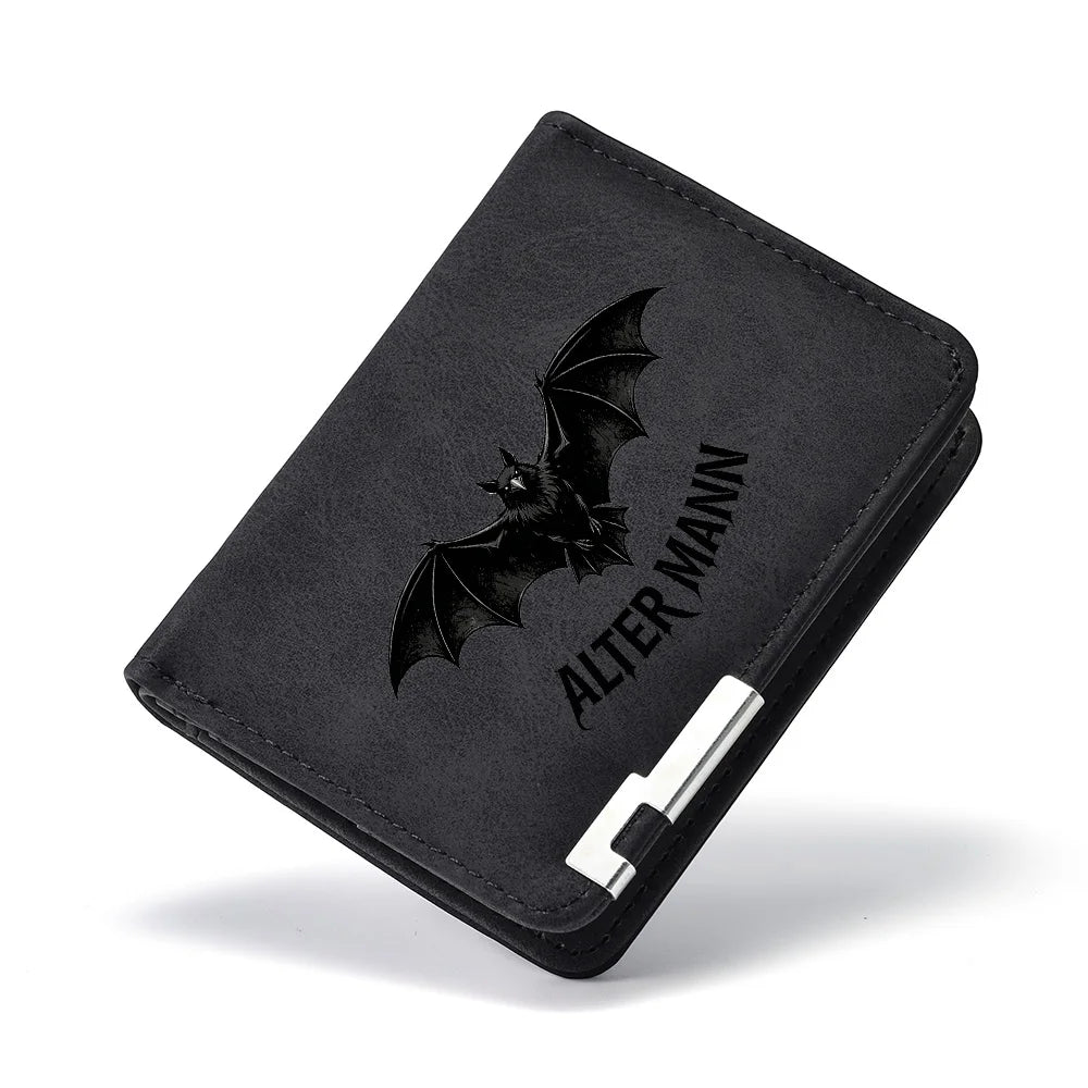 LOR MALE Bat Pattern Wallet – Slim Card & Cash Holder