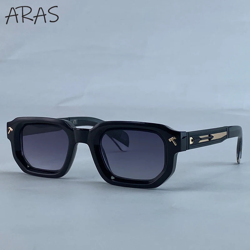 LOR MALE Polarized Square Sunglasses Men 2026 Luxury Brand Vintage Rectangle Sun Glasses Classic Driving Eyewear For Male UV400 Shades