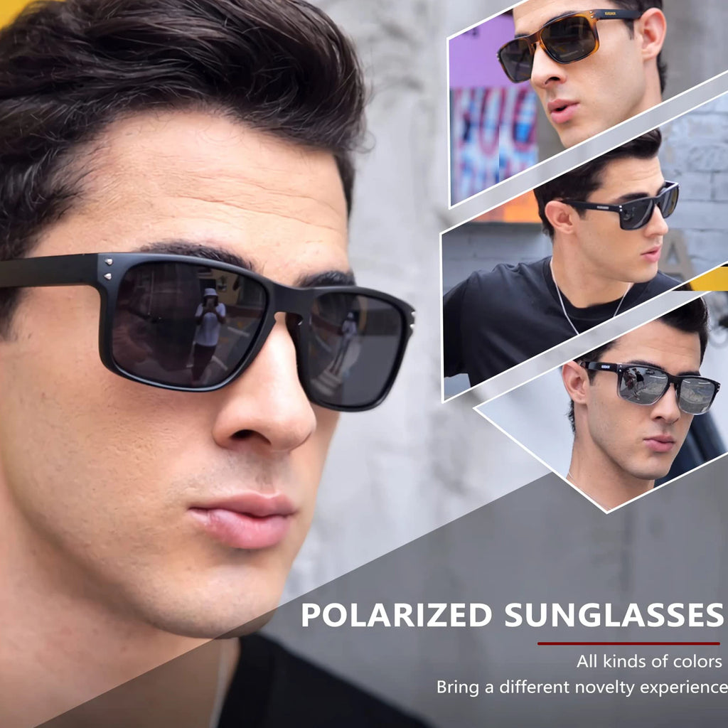 LOR MALE Classical Men's Sunglasses Polarized Sunglasses for Men Women Sports Driving Fishing Glasses UV400 Protection
