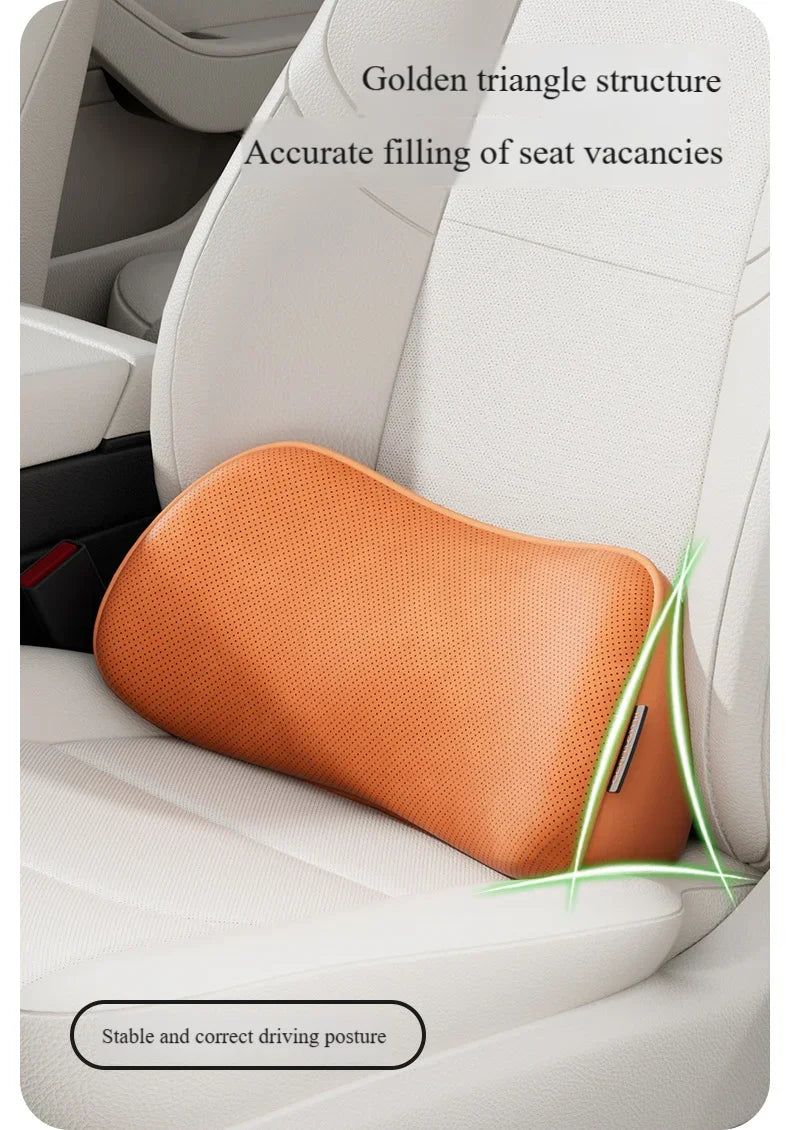 LOR MALE Car Seat Pillow Memory Foam Lumbar Support Breathable Back Protector Suitable for Office Chairs and Car Interior Accessories