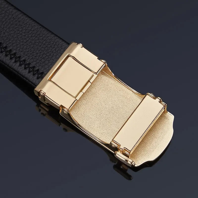 LOR MALE Men's Belt High Quality Genuine Leather Belt Luxury New Designer Belts Men Cowskin Fashion Strap Male Jeans For Man