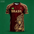 Brazilian Flag Print T-Shirt Men's Football Fan Short Sleeve Sports Shirt Suitable for Both Men and Women Kids Clothes Boy Y2k