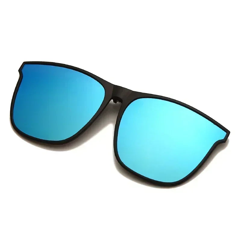 LOR MALE Polarized Clip On Sunglasses Men Photochromic Car Driver Goggles Night Vision Glasses Anti Glare Vintage Square Eyewear