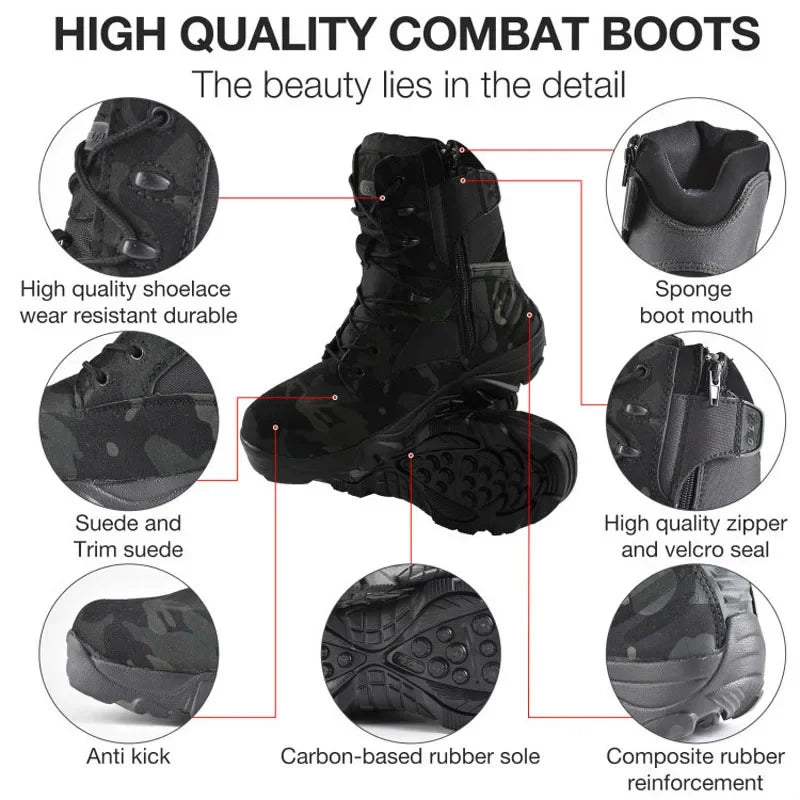 LOR MALE Men's Boots 2026 New Combat Shoes For Men Outdoor Sport Climb Mountains Cross Country Men Sneakers sapatos masculinos