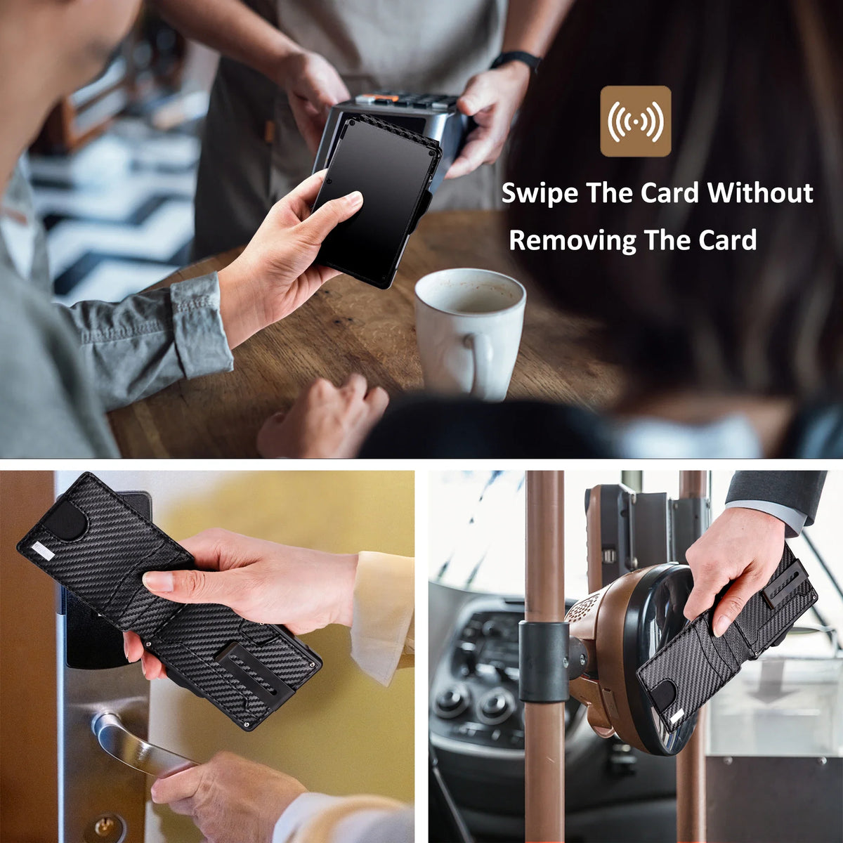 LOR MALE Wallet Minimalist Wallet 9-13 Cards Slim Compact Wallet with Money Clip