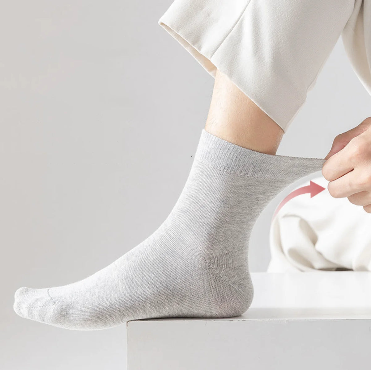 LOR MALE BasIc Mid-Calf Socks - 6 Pares