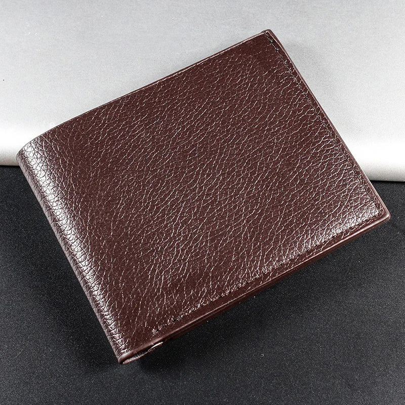 LOR MALE Wallet Leather Men Wallets Artificial Leather Wallets Short Black Walet