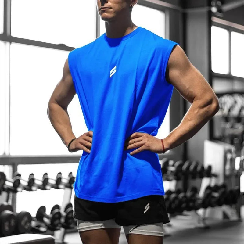 LOR MALE Sleeveless T-shirt Men Quick-drying Fitness Bodybuilding Shirt Male Fashion Basketball Vest Mesh Breathable Summer Gym Tank Men