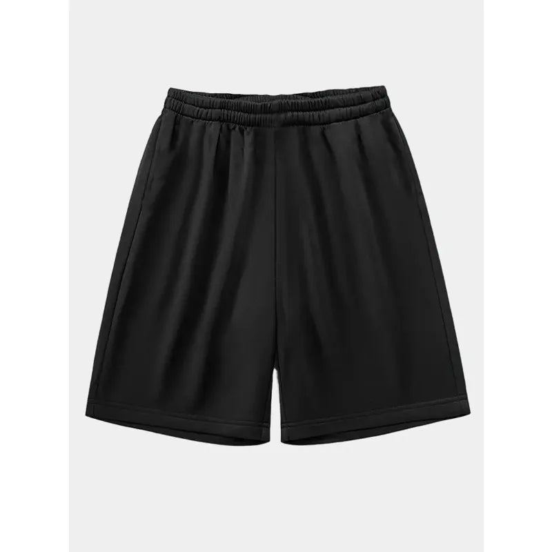 LOR MALE Casual Shorts, Loose Wide-Leg Knee-Length Shorts, Available in Black/Gray
